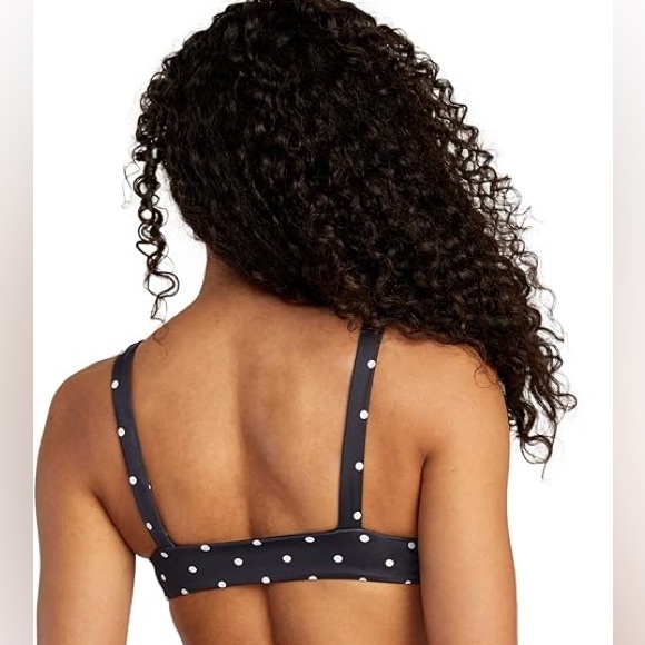 RVCA tie front polka dot bikini TOP - Picture 3 of 8